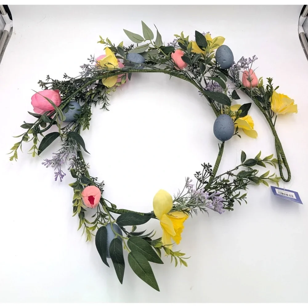 Celebrate Together Easter Spring Flower and eggs Garland 72